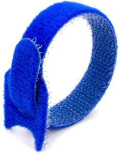 Кабельные стяжки Велькро КСВ 12х135 (син) (20шт.) КВТ