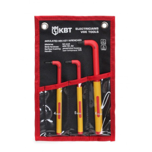 Набор диэлектрических имбусовых шестигранных ключей, серия «ПРОФИ» НИИ-17, 3 шт. КВТ