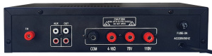 Tso-AA60M Компактный трансляционный усилитель 60 Вт, 100В, USB, FM-тюнер, Bluetooth, mp3, 1 микрофонный / 1 линейный входы, 1 линейный выход Tantos