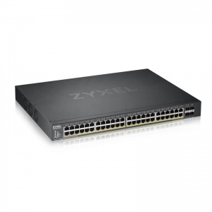 XGS1930-52HP-EU0101F Гибридный Smart L2+ коммутатор PoE+ NebulaFlex rack 19", 48xGE PoE+, 4xSFP+, бюджет PoE 375 Вт ZYXEL
