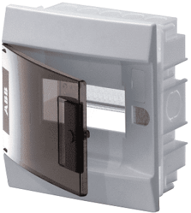 Бокс в нишу ABB Mistral41 6М прозрачная дверь c клеммным блоком