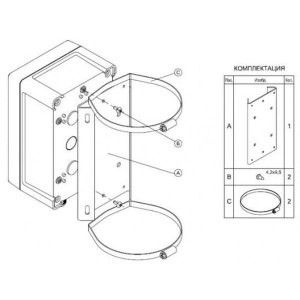 КМГ-4 Кронштейн на круглую опору Тахион