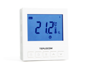 Термостат комнатный Teplocom TS-Prog-220/3A, проводной, прогр., реле 250В, 3А Бастион