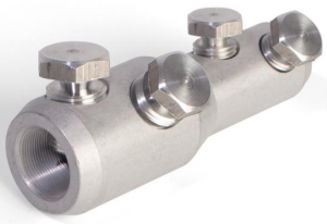 Соединитель болтовой переходный с угловым расположением болтов ПСБЕ — 70-120/ 150-240 КВТ