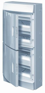 Влагозащищенный настенный бокс ABB Mistral65 36М (3х12) непрозрачная дверь без клеммного блока