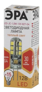 Лампа светодиодная LED JC-1,5W-12V-827-G4 ЭРА
