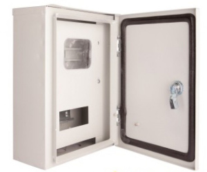 Щит металлический учетно-распределительный наружный ЩРУ 3н-6 IP54 350х250х135мм окно внутри DE