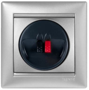 770223 Розетка Алюминий Legrand Valena для динамиков 2-я