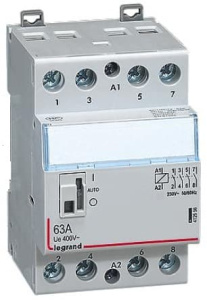 Модульный контактор Legrand CX3 40А 3НО 230В с ручкой управления 412549