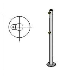 Стойка ограждения с 2-мя полупетлями Praktika OXGARD