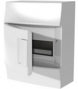 Бокс настенный ABB Mistral41 8М непрозрачная дверь с клеммным блоком