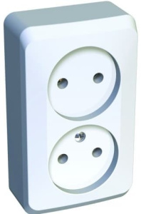 PA16-006B Розетка Белая Schneider Electric Этюд 2-я со шторками без заземления