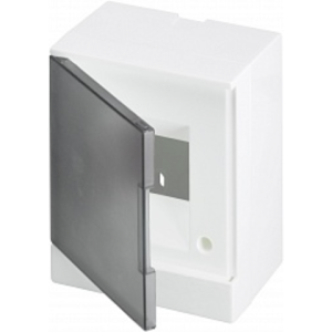 Бокс настенный ABB Basic E 4М серая прозрачная дверь (с клеммами) BEW402204