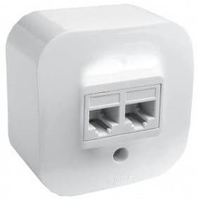 782221 Розетка телефон+компьютер Legrand Quteo RJ11/RJ45 Cat5 UTP Белая Legrand Quteo