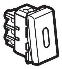 Legrand Mosaic 077002 Переключатель 2-х позиционный с подсветкой, 1М, белый