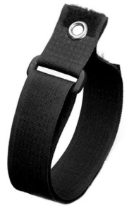 Кабельные стяжки Велькро со смещенным монтажным отверстием КСВ-СО 20х450 (ч) (10шт.) КВТ