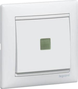 774410 Выключатель Белый Legrand Valena 1 кл. с подсветкой