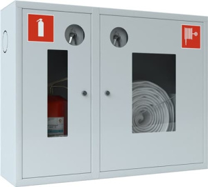 Ш-ПК-О-002НОБ (ПК-315НОБ) Шкаф пожарный навесной со стеклом белый ТОИР-М