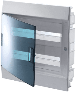 Бокс в нишу ABB Mistral41 24М зеленая дверь без клеммного блока