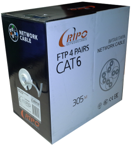 Кабель FTP 4x2x0.5 CAT5E 24AWG CU RIPO,бухта 305m
