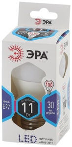Лампа светодиодная LED Шар P45-11W-840-E27 ЭРА