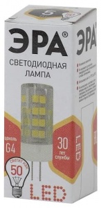 Лампа светодиодная LED JC-5W-220V-CER-827-G4 ЭРА