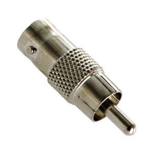 Переходник разъемов BNC (гнездо)-RCA (штекер) коннектор