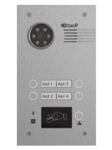 BA-04BD SILVER Вызывная панель подъездного IP-домофона BAS-IP
