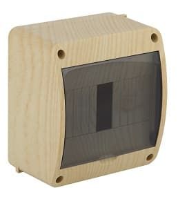 68306-27М Тусо Щит распределительный навесной под пломбу КМПн-6 Сосна с прозрачной дверью