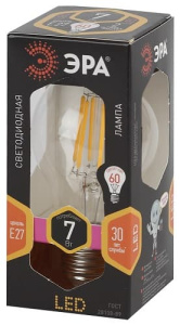 Лампа светодиодная F-LED Груша A60-7W-827-E27 ЭРА