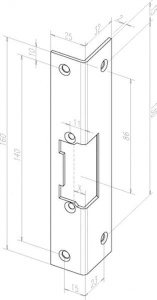 KiW (097 01) (-------09701-01) лицевая панель золото Планка, угловая, короткая Eff-Eff