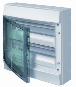 Влагозащищенный настенный бокс ABB Mistral65 36М (2х18) прозрачная дверь с клеммным блоком