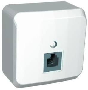 TELA-001B Розетка Белая Schneider Electric Этюд TF RJ-11