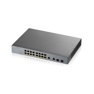 GS1350-18HP-EU0101F L2 коммутатор PoE+ для IP-видеокамер rack 19", 16xGE PoE+, 2xCombo (SFP/RJ-45) ZYXEL