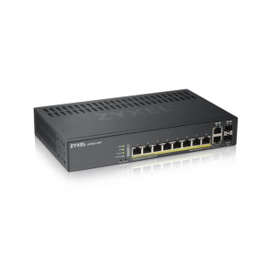 GS1920-8HPV2-EU0101F Гибридный Smart коммутатор PoE+ NebulaFlex 8xGE PoE+, 2xCombo (SFP/RJ-45) ZYXEL