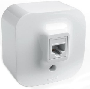 782224 Розетка компьютерная RJ45 кат. 5e UTP Белая Legrand Quteo