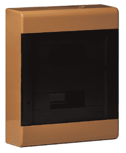 68324К Тусо Щит распределительный навесной ЩРн-П-24 Коричневый с прозрачной дверью