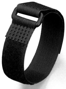 Кабельные стяжки Велькро с пластиковой пряжкой КСВ-П 25х450 (ч) (10шт.) КВТ