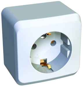 PA16-003B Розетка Белая Schneider Electric Этюд 1-я с заземлением