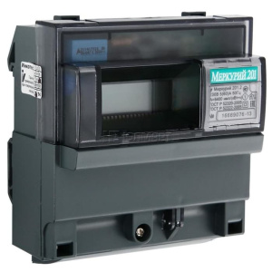 Счетчик Меркурий 201.4 1ф 10-80А 1 класс точн. 1 тариф.; имп. вых. ЖКИ DIN-рейка Инкотекс