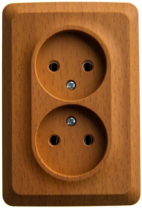 PA16-105T Розетка угловая Бук Schneider Electric Этюд 2-я без заземления