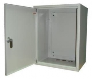 Щит металлический с монтажной панелью ЩМП-01 IP31 400х220х155мм DE