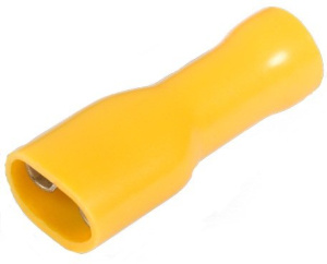 Разъемы плоские полностью изолированные «мама» в ПВХ корпусе РППИ-М 6.0-(6.3) (жел) (100 шт) КВТ