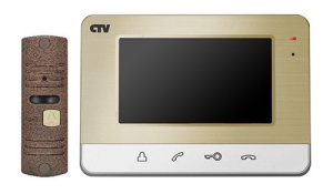 CTV-DP401 CH (шампань) Комплект видеодомофона CTV