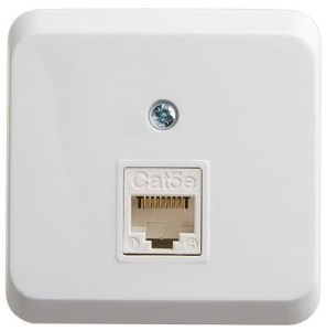 KOMA-001B Розетка компьютерная Белая Schneider Electric Этюд RJ45 кат.5E