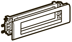 10958 Legrand Mosaic DLP Рамка с суппортом на 8 модуля для крышки 65мм