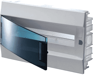 Бокс в нишу ABB Mistral41 18М зеленая дверь без клеммного блока