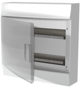 Бокс настенный ABB Mistral41 36М (2x18) прозрачная дверь с клеммным блоком